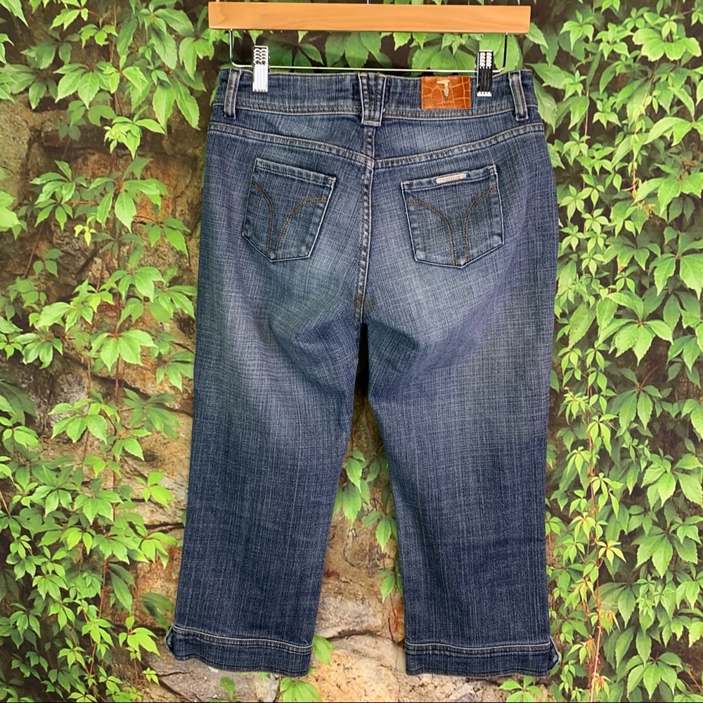 TRUSSARDI Garment-Washed Cropped Jeans, US 6/IT 42 - Picture 10 of 13